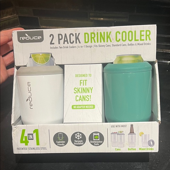 Reduce 2 Pack Drink Cooler - White and Green - Picture 5 of 11